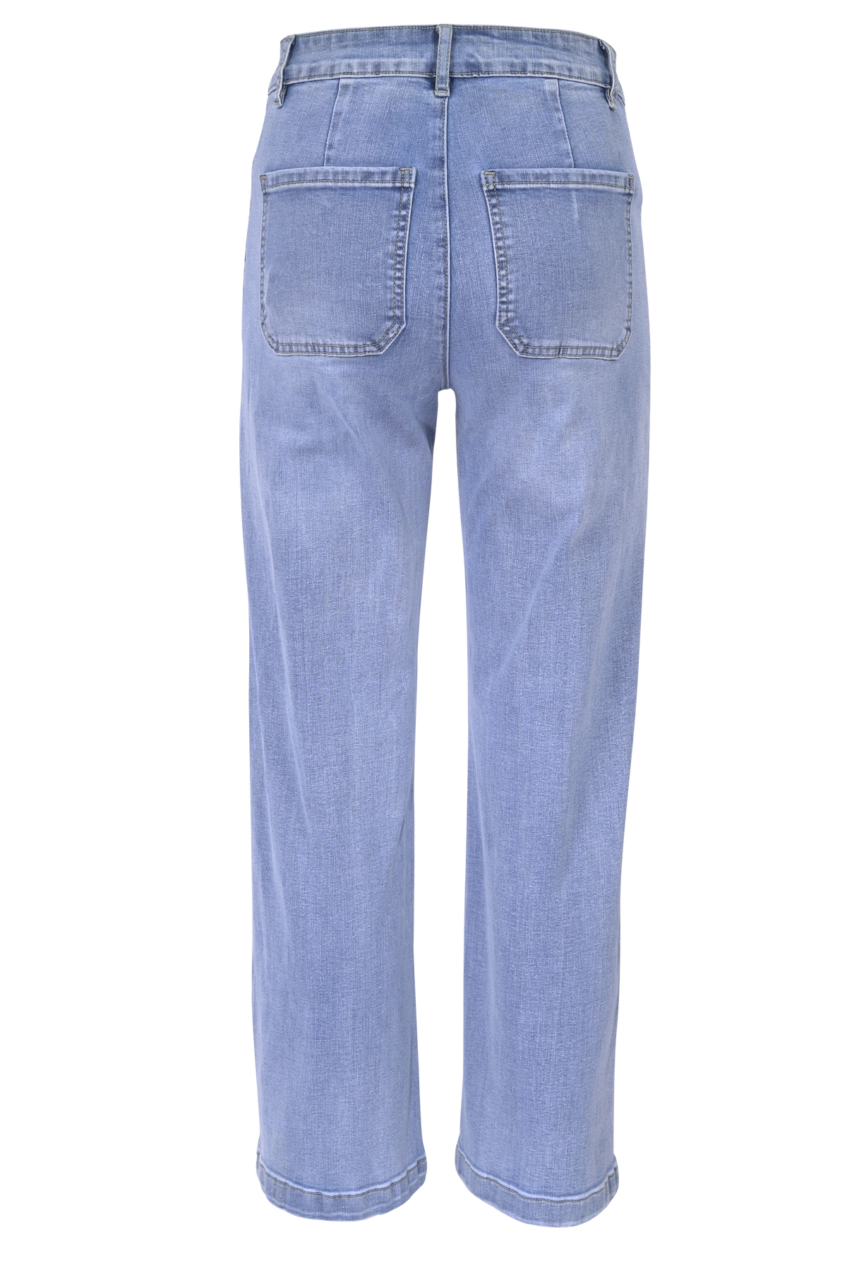 High-Waist Straight Fit Jeans mit Fronttaschen