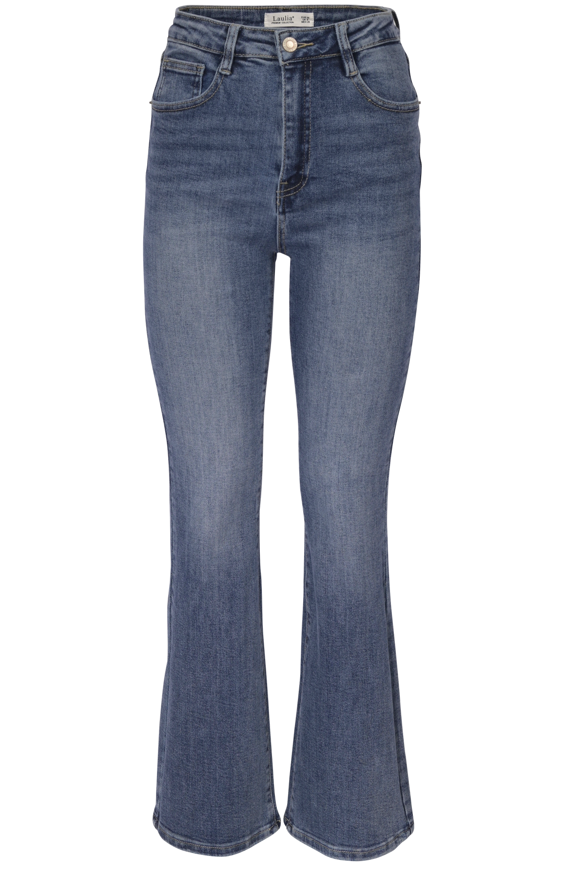 Blue Flared Jeans – High Waist Fit