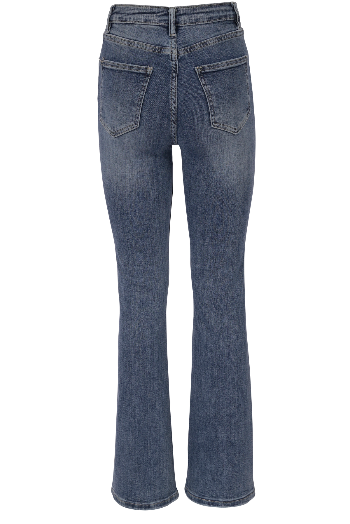 Blue Flared Jeans – High Waist Fit