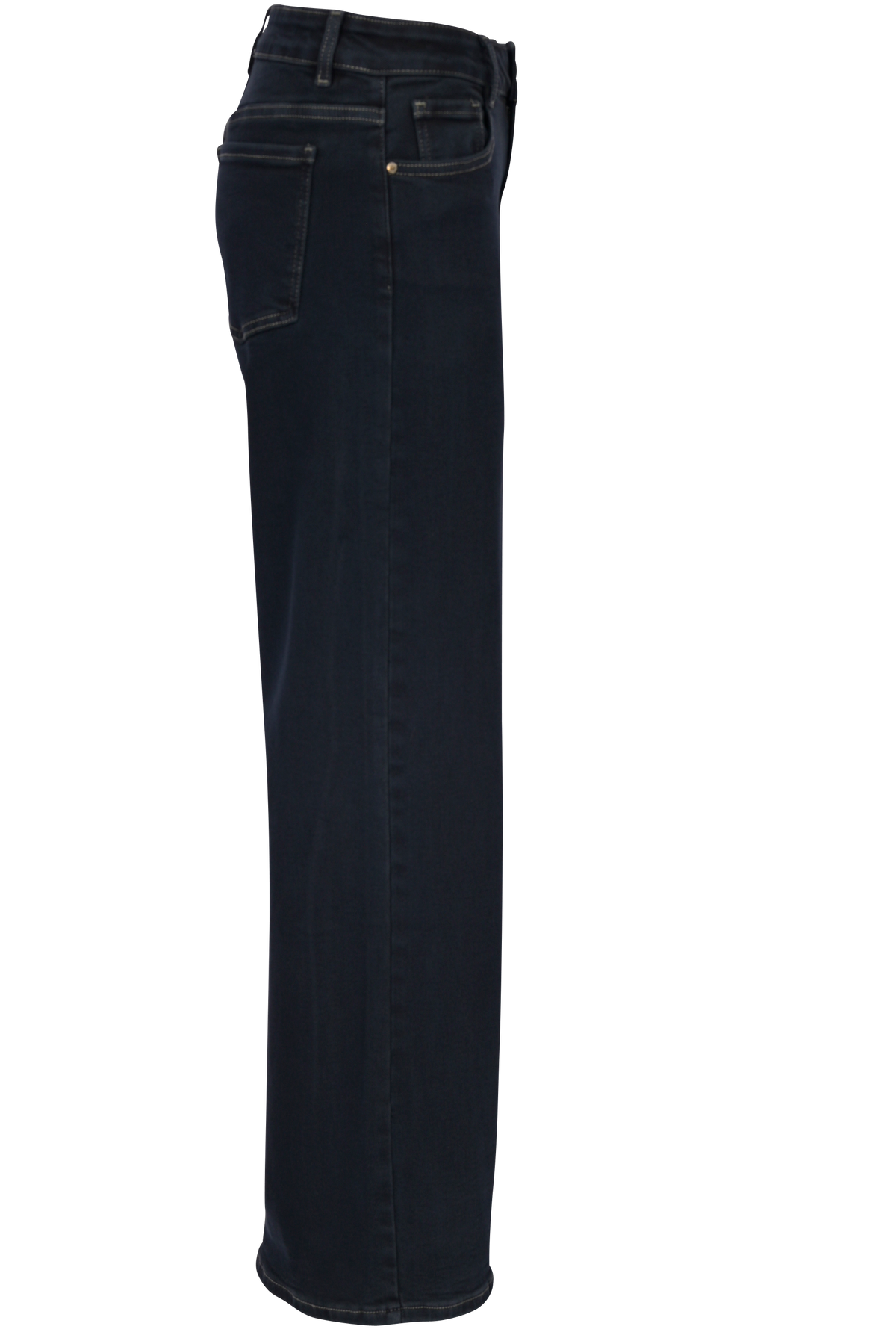 Dark Blue Straight-Leg Jeans – High Waist Fit