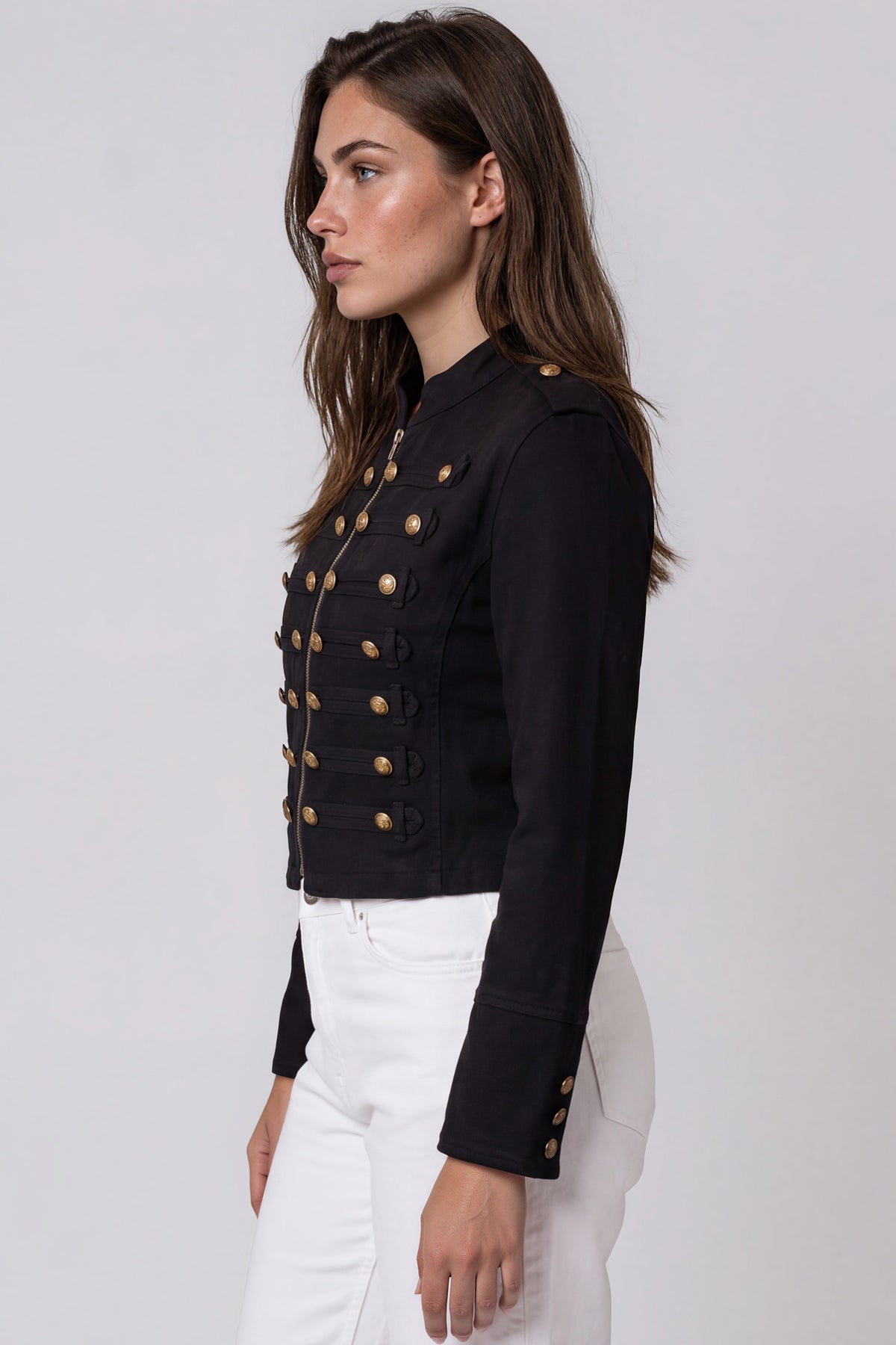 Military-Jacke mit Zierknöpfen
