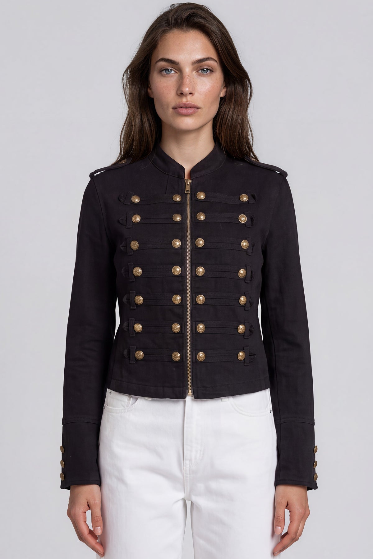 Military-Jacke mit Zierknöpfen
