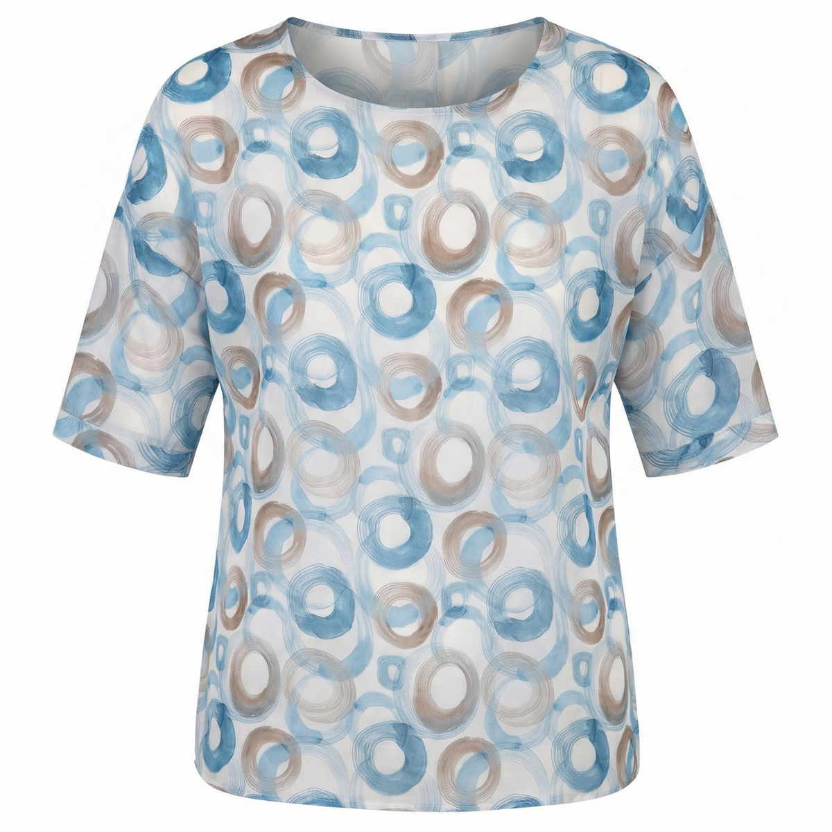 Bluse mit abstraktem Ring-Print