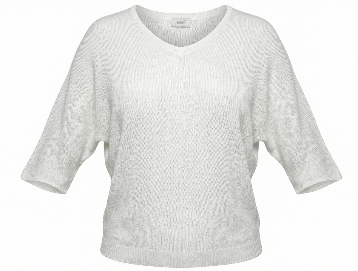 Feinstrick Pullover mit V-Ausschnitt