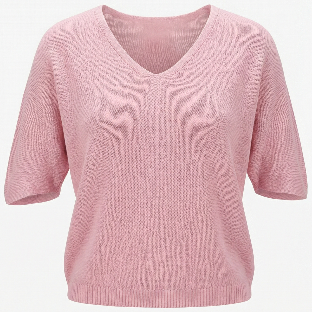 Feinstrick Pullover mit V-Ausschnitt