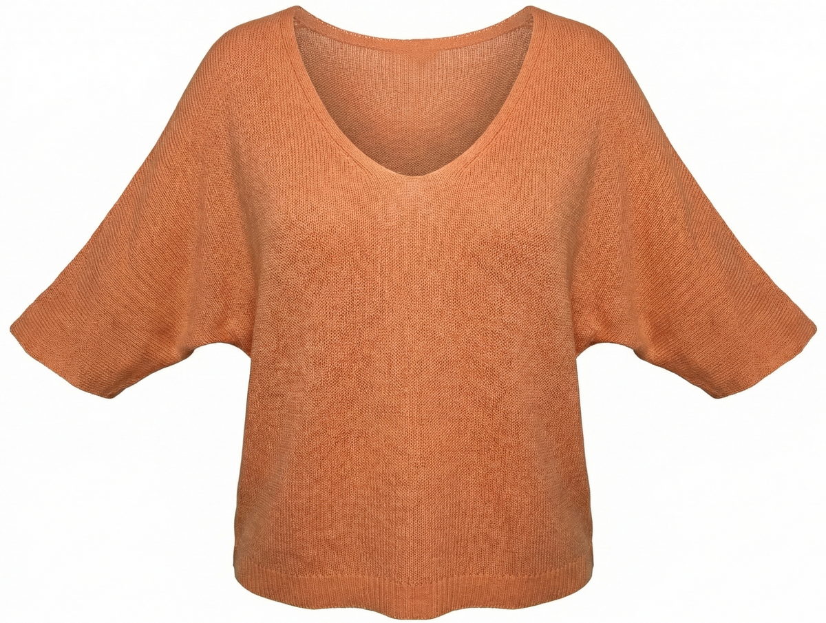 Feinstrick Pullover mit V-Ausschnitt