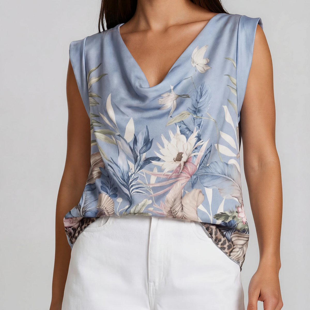 Blusentop mit floralem Print
