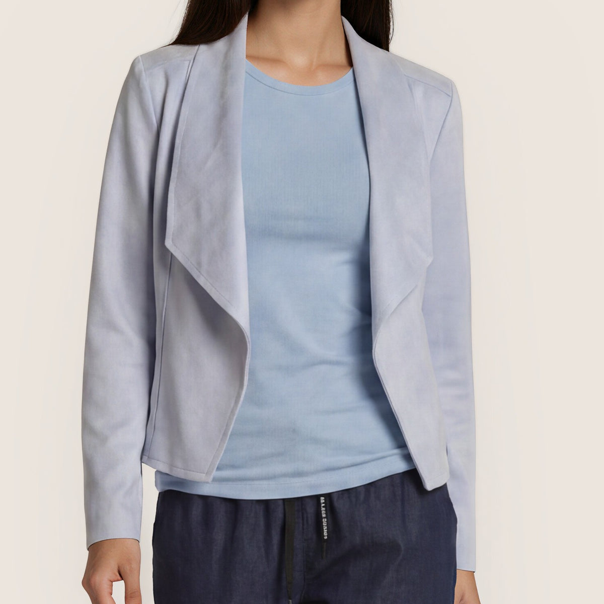 Elegante Kurzjacke in Wildleder-Optik