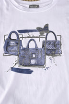 T-Shirt mit Fashion-Bag Print