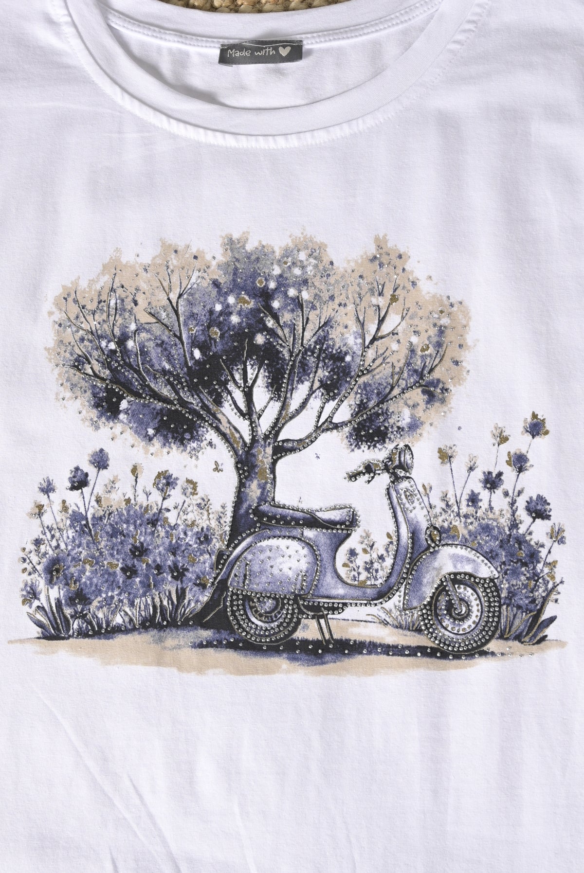 T-Shirt mit Vespa-Print