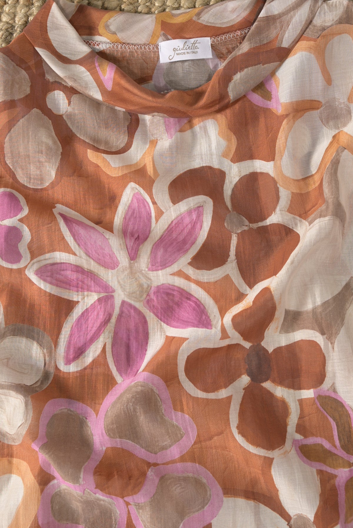 Blusenshirt mit floralem Aquarell-Print