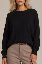 Feinstrickpullover mit Rundhalsausschnitt