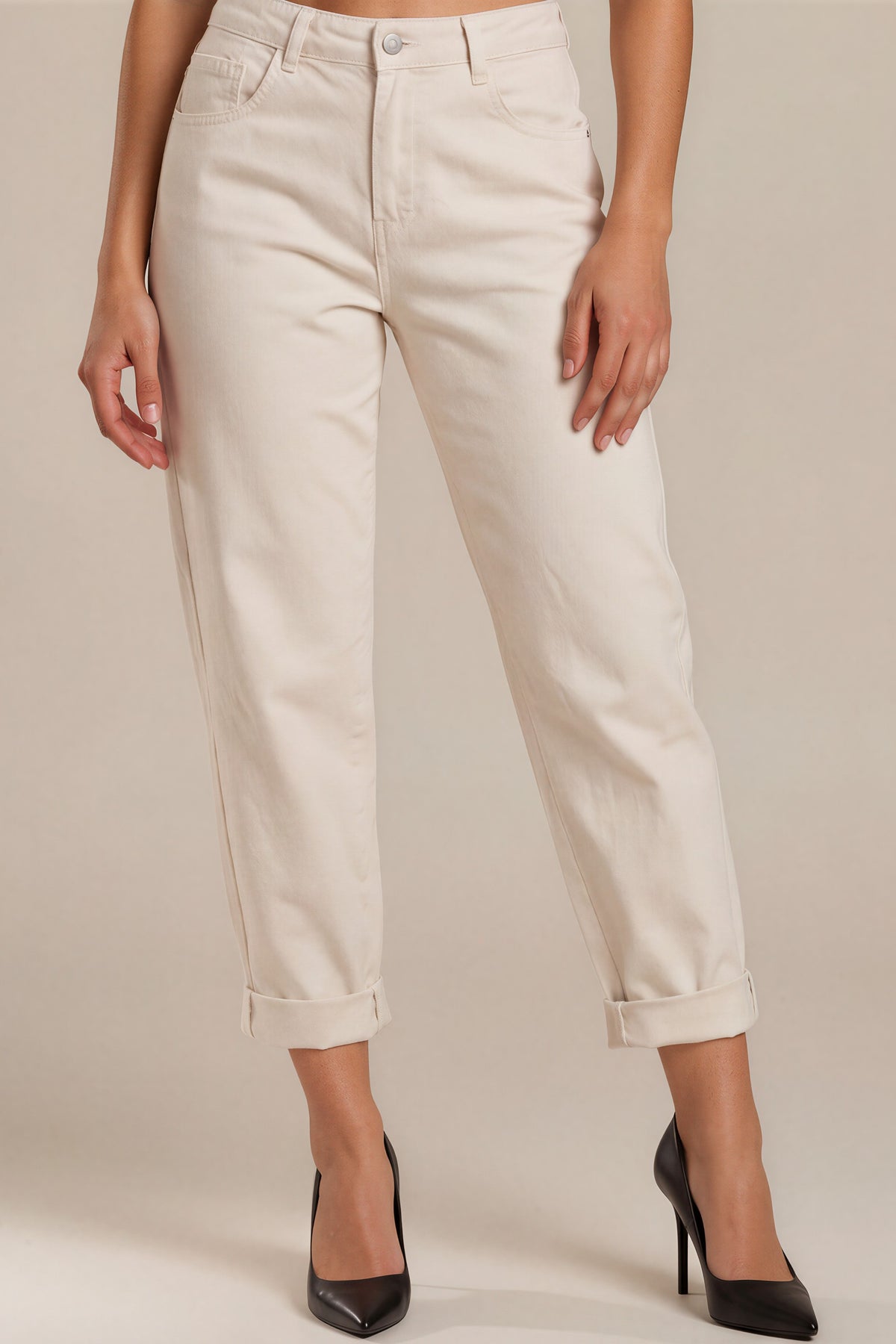 Chino-Hose mit Umschlag
