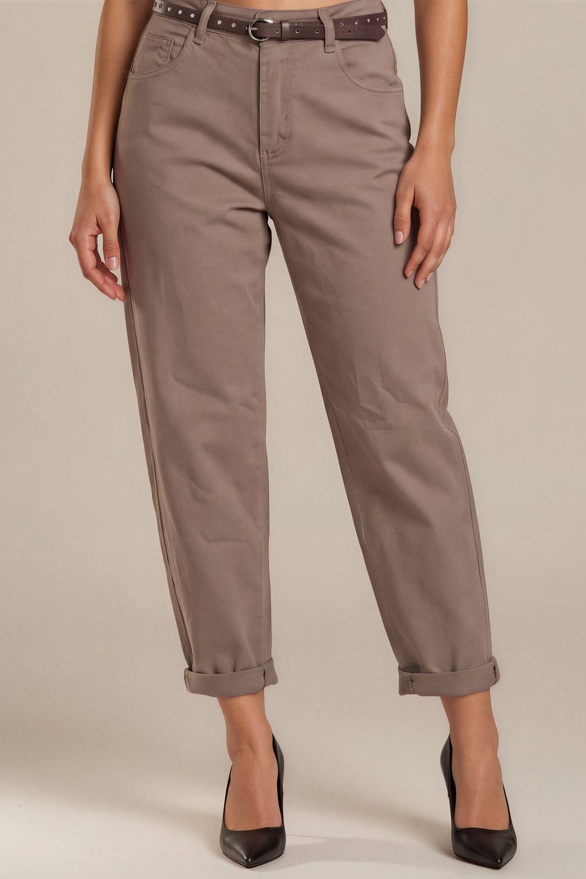 Chino-Hose mit Umschlag