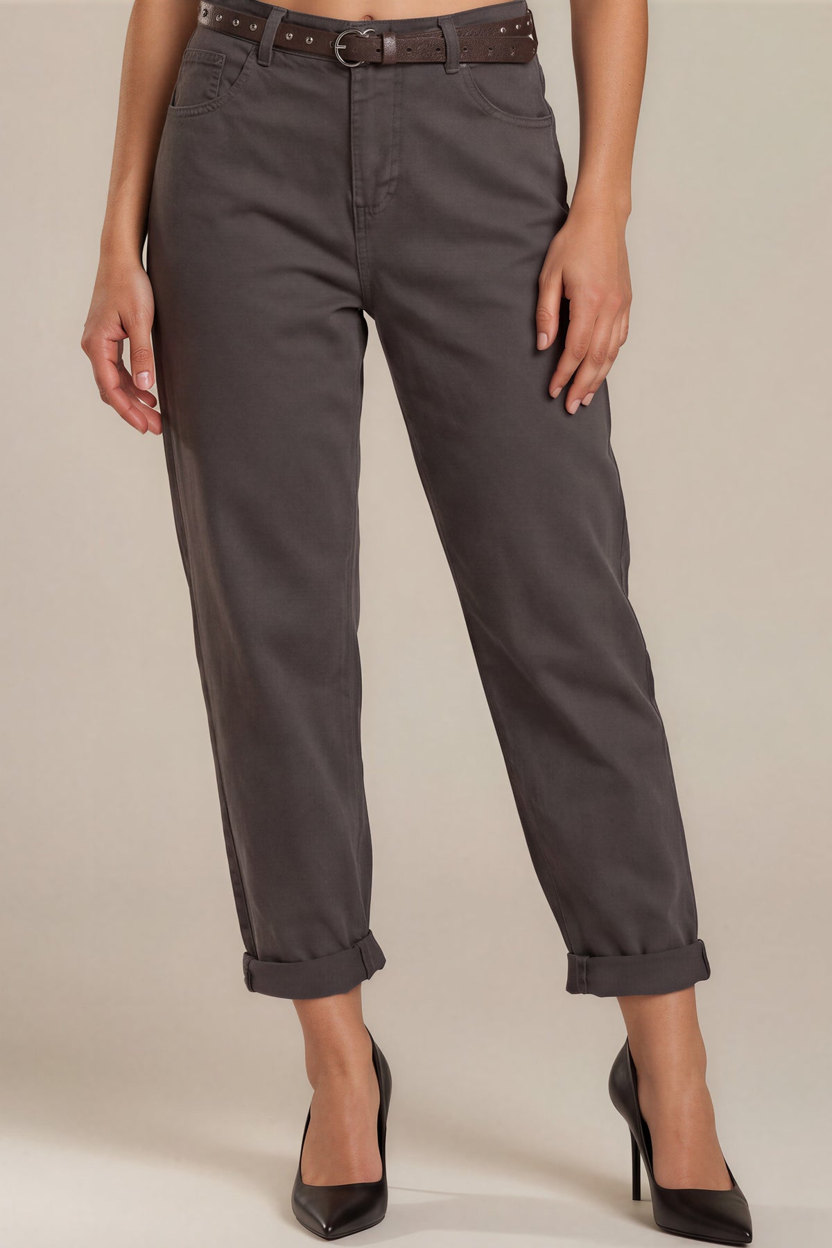 Chino-Hose mit Umschlag