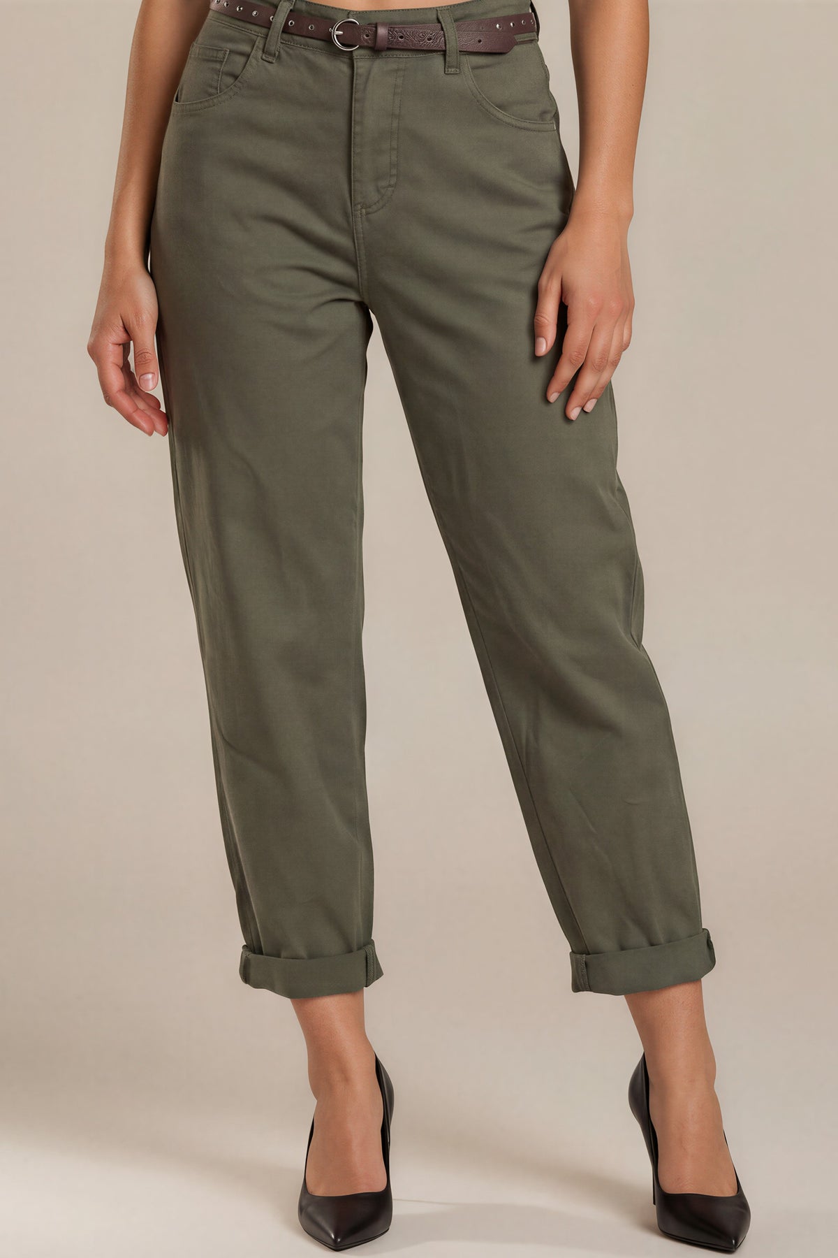 Chino-Hose mit Umschlag